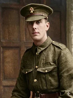 Portrait of Lance Corporal Frederick William Kingsland in his British Army uniform.